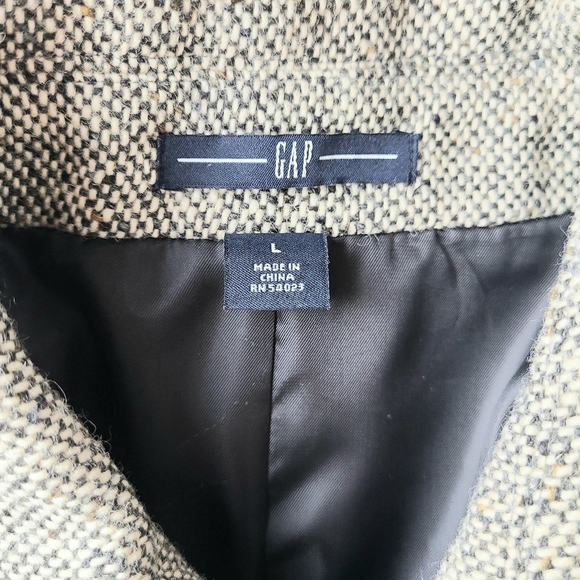 GAP Wool Viscose Blend Mixed Tweed Retro Short Swing Coat - Picture 9 of 9